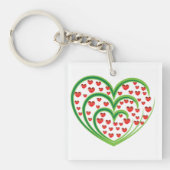 ハートキーチェーンハート キーホルダー (正面)