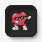 ハートギフトおもしろいバレンタインデー ペーパープレート (正面)