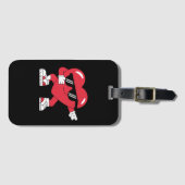 ハートギフトおもしろいバレンタインデー ラゲッジタグ (正面横)