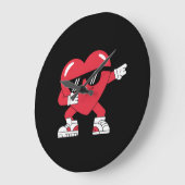 ハートギフトおもしろいバレンタインデー ラージ壁時計 (傾斜)