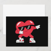 ハートギフトおもしろいバレンタインデー 招待状 (正面/裏面)