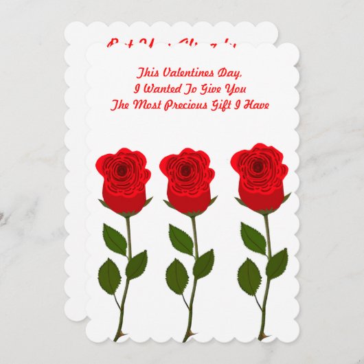 ハートギフトバレンタインデーのカード シーズンカード (正面/裏面)