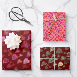 ハートギフトラベル ラッピングペーパーシート
