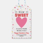 ハートギフトラベル、同僚バレンタインラベル ギフトタグ (正面)