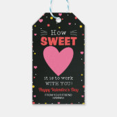 ハートギフトラベル、同僚バレンタインラベル ギフトタグ (正面)