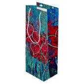 ハートギフトワインバッグ ワインギフトバッグ (正面アングル)