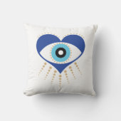 ハートギリシャの悪い目 クッション (正面)