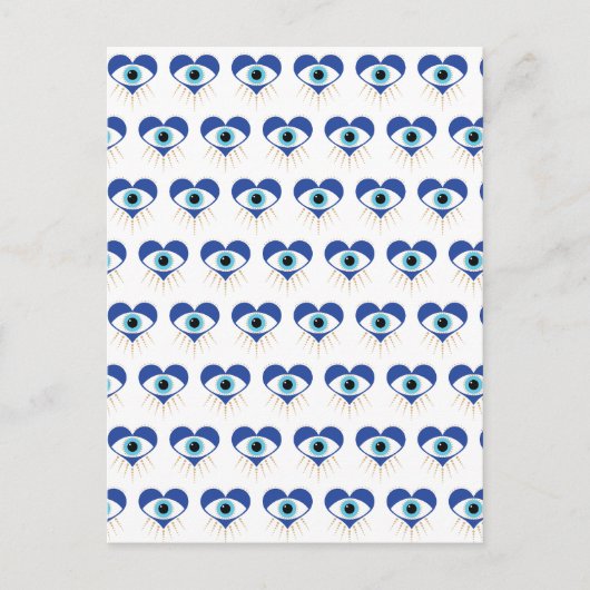ハートギリシャの悪い目 ポストカード (正面)