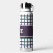 ハートギンガム 紫 ウォーターボトル (背面)