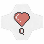 ハートクイーンの黒い輪郭 サッカーボール (フラット)