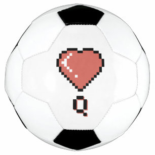 ハートクイーンの黒い輪郭 サッカーボール