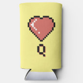 ハートクイーンの黒い輪郭 スリム缶クーラー (正面)