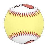 ハートクイーンの黒い輪郭 野球ボール (正面)