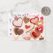ハートクッキークラスルームValentines Kids ノートカード (正面/裏面インサイチュ)