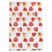 ハートクッキーバレンティンラッピング紙 ミディアムペーパーバッグ (裏面)