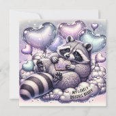 ハートクッキーラクーンのバレンタインカード シーズンカード (正面)