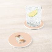 ハートクッキー 白いリボン 瓶入り コースター (側面)