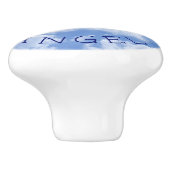 ハートクラウドスカイかわいいおもしろいブモダンルー名前をカスタムする セラミックノブ (側面)