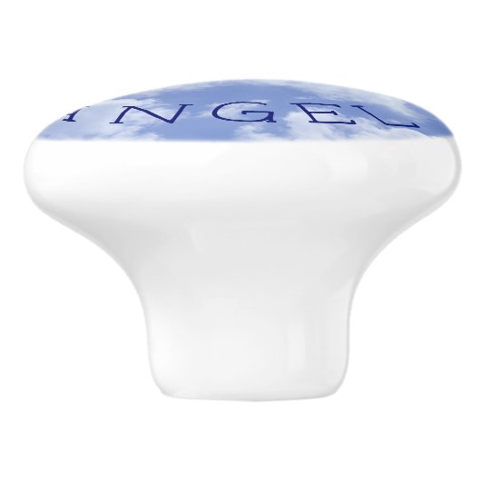 ハートクラウドスカイかわいいおもしろいブモダンルー名前をカスタムする セラミックノブ (側面)