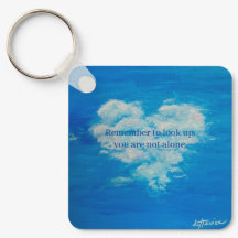 ハートクラウドメタルサークルキーチェーン， 2"