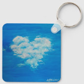 ハートクラウドメタルサークルキーチェーン, 2" キーホルダー (裏面)