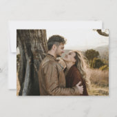 ハートクラウンクレストワインレッド桃結婚写真 セーブザデート (裏面)