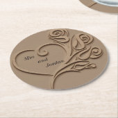 ハートクラシックチューペペルソナレ結婚ーズ ラウンドペーパーコースター (アングル)