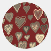 ハートクラシックラウンドステッカー ラウンドシール (正面)