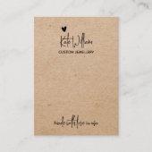 ハートクラフト紙ジュエリーイヤリング表示カード 名刺 (正面)