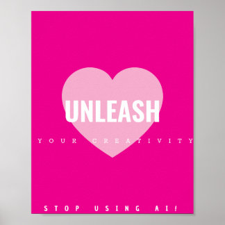 ハートクリエイティビティのポスターアーティストノンAI ポスター