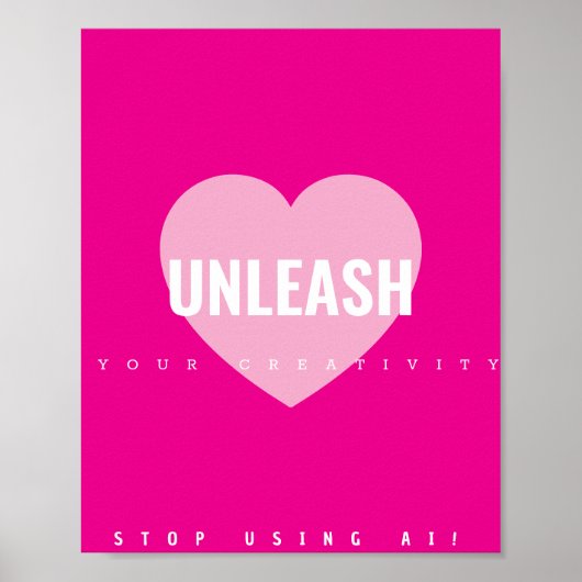 ハートクリエイティビティのポスターアーティストノンAI ポスター (正面)