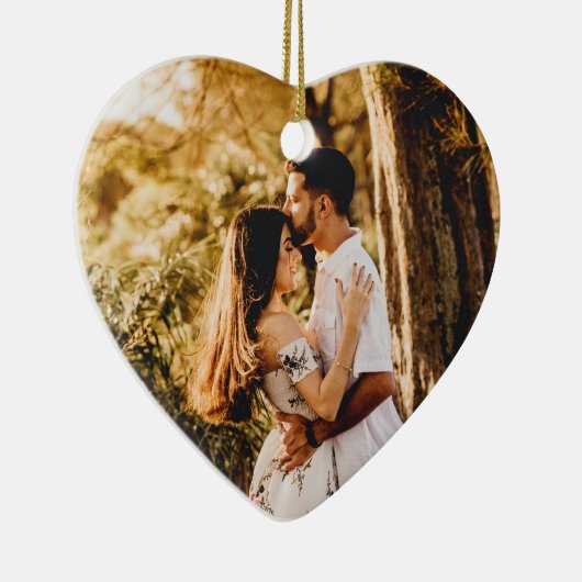 ハートクリスマスオーナメント – セラパーソナライズされたミック セラミックオーナメント (右)