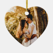 ハートクリスマスオーナメント – セラパーソナライズされたミック セラミックオーナメント (正面)