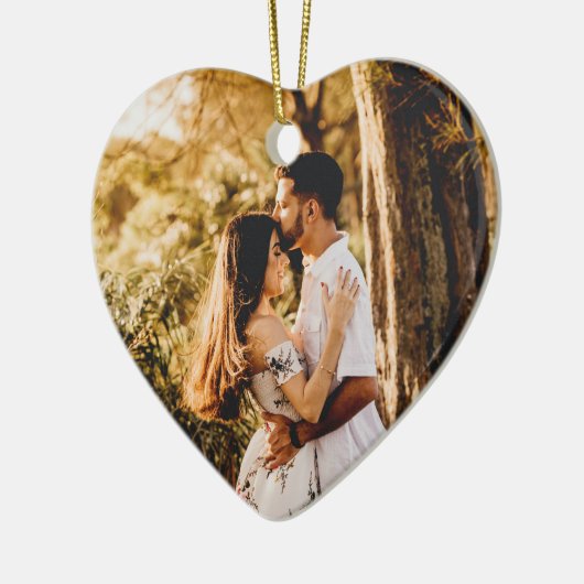 ハートクリスマスオーナメント – セラパーソナライズされたミック セラミックオーナメント (左)