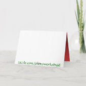 ハートクリスマス装飾カード(赤インテリア付き) シーズンカード (裏面)