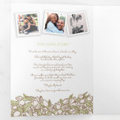 ハートクリームチューリップのインクの物語の結婚献身 三つ折りプログラム (内部最初)