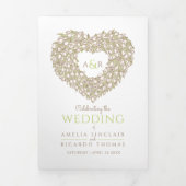 ハートクリームチューリップのインクの物語の結婚献身 三つ折りプログラム (カバー)