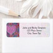 ハートクロスパターン(ピンク) ラベル (インサイチュ)