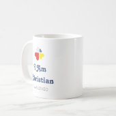 ハートクロス コーヒーマグカップ (正面左)