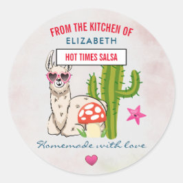 ハートクール型サングラスキッチンのラマ ラウンドシール