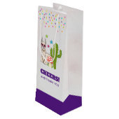 ハートクール型サングラス応援のラマ ワインギフトバッグ (裏面アングル)