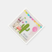 ハートクール型サングラス誕生日 スタンダードカクテルナプキン (角)