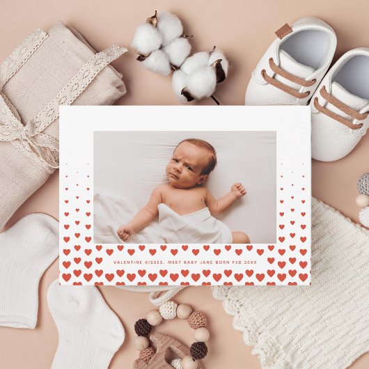 ハートグラデーションのバレンタイン写真 シーズンカード