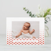 ハートグラデーションのバレンタイン写真 シーズンカード (スタンド正面)