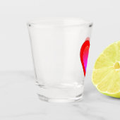 ハートグラデーションレッドピンクバレンタインデー4エル ショットグラス (左)