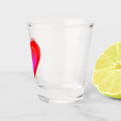 ハートグラデーションレッドピンクバレンタインデー4エル ショットグラス (右)