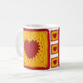 ハートグラニースクエアコーヒーマグ コーヒーマグカップ (正面左)