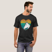 ハートグラフィック馬好き馬術馬 Tシャツ (正面フル)