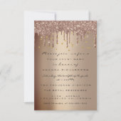 ハートグリッターが滴るローズ マザーズデイ ティーパーティー 招待状 (正面)