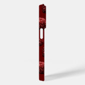 ハートグリッタースパークルパターン暗赤色バレンタイン Case-Mate iPhoneケース (裏面 / 右)